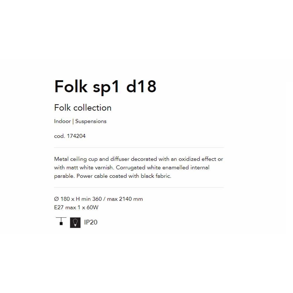 174204 Folk Пендел, E27 max1x60W, IP20, Ideal Lux_small