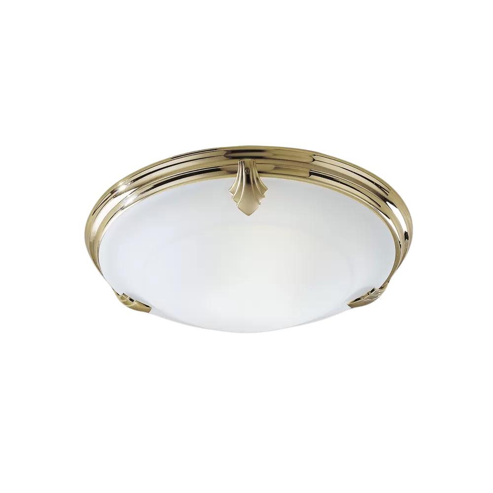 1752/PL/008 CEILING LIGHT WITH GLASS 3xMAX42W E14 Antique brass finish Possoni
