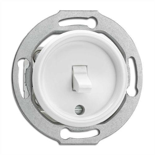 176406 Кръстат ключ сх. 7 10AX,AC250V Ø 7,0 cm, Duroplast, бял, без дек. рамка ,THPG