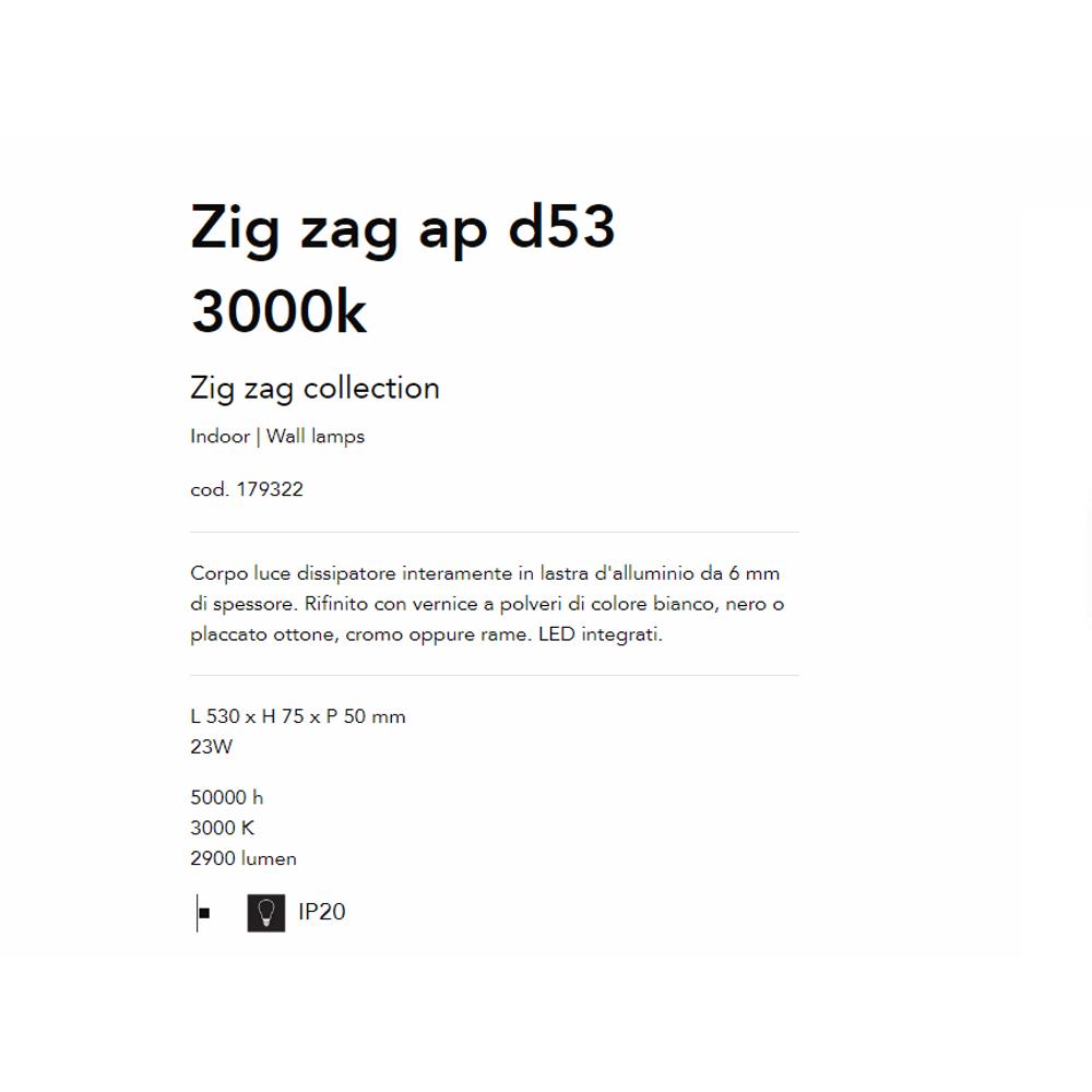 179322 Аплик Zig Zag Nero, 3000K L530 xH75xP50mm LED 23W 50000h IP20, Ideal Lux_small