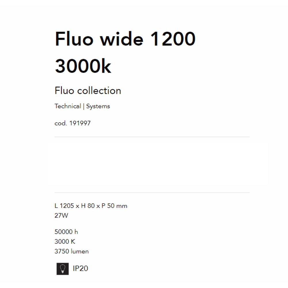 191997 Осветително тяло Fluo wide черен L1205xH80xP50 mm 27W 3000K 3750 Lumen IP20 Ideal Lux_small