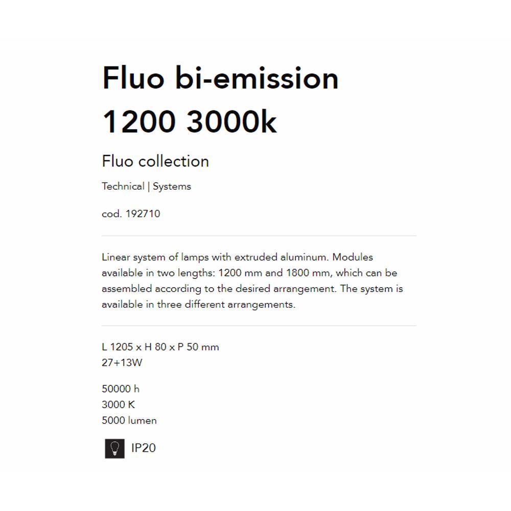 192710 Осветително тяло FLUO BI-EMISSION 1200 3000K BK L1205xH80xP50 mm 27+13W 3250 L IP20 Ideal Lux_small