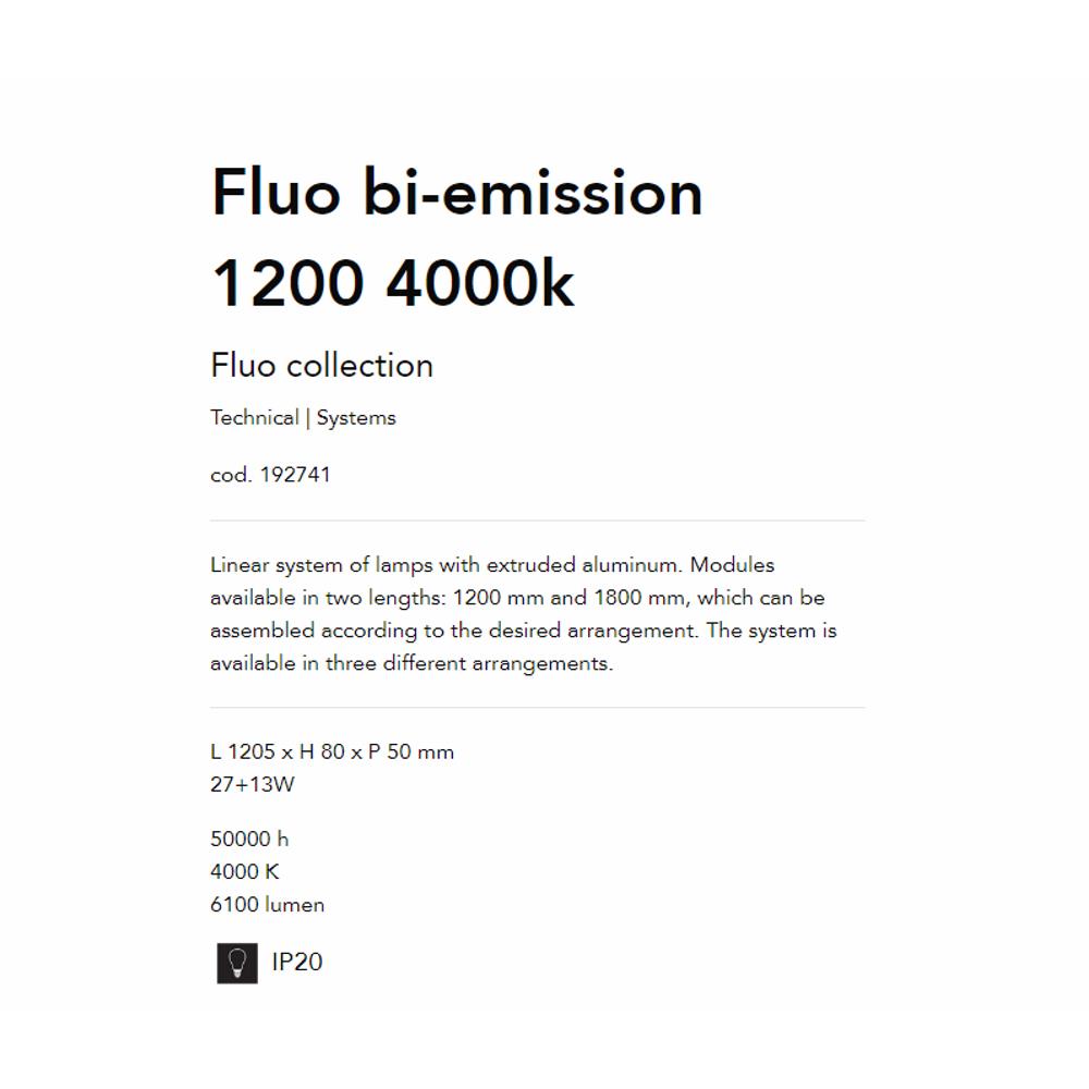 192741 Осветително тяло FLUO BI-EMISSION 1200 4000K WH L1205xH80xP50 mm 27+13W 4050 L IP20 Ideal Lux_small