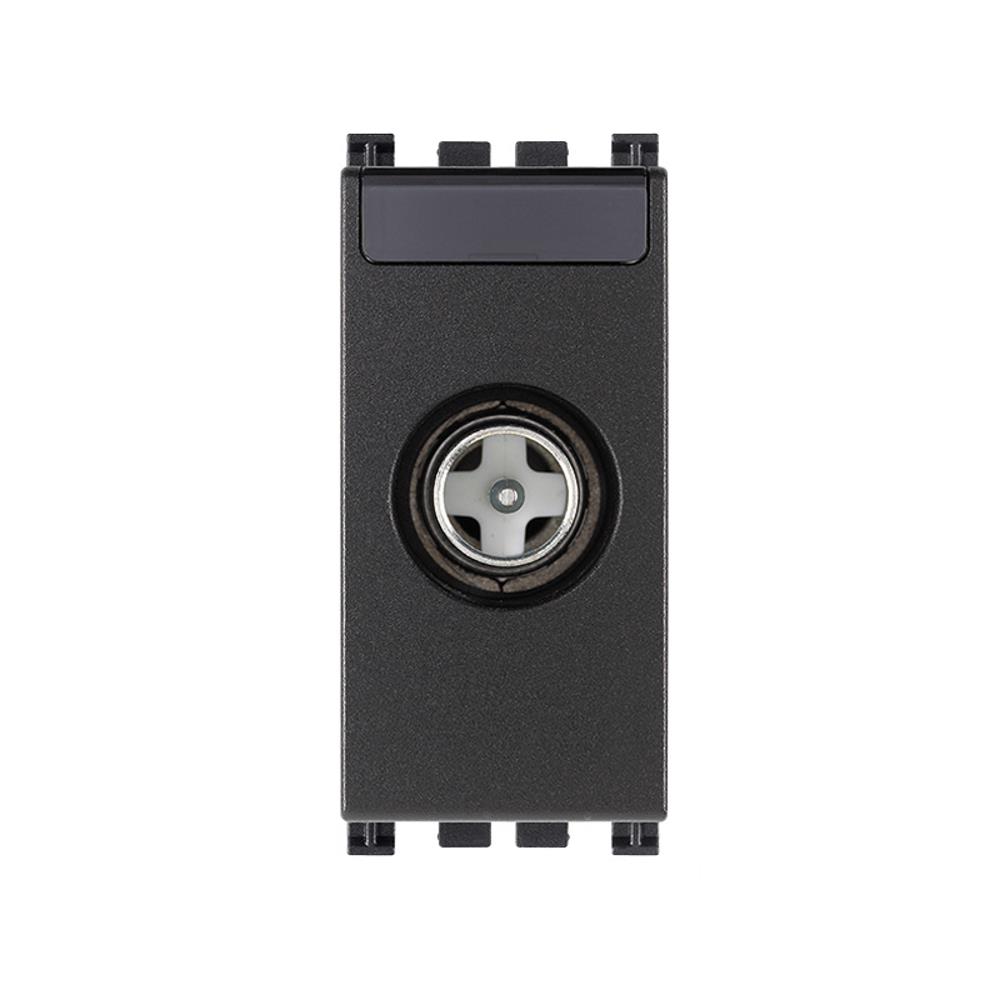 19300.01 ТВ розетка TV-RD-SAT единичен конектор мъжка 1dB 1М сива VIMAR ARKE