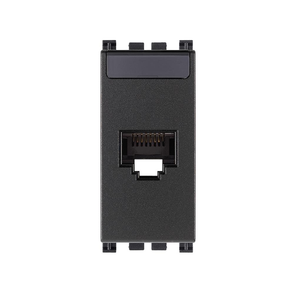 19339.11 RJ45 Cat5e Netsafe UTP Интернет розетка 1М сив VIMAR ARKE