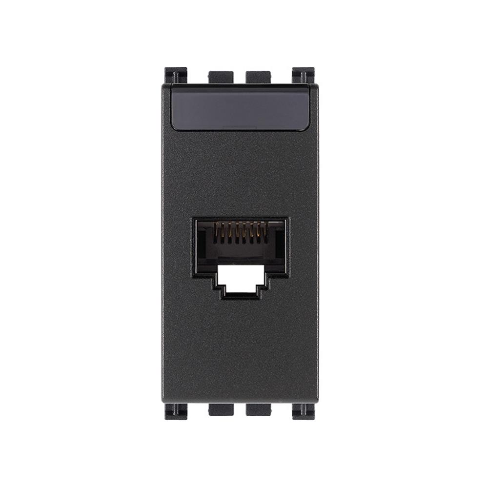 19339.13 RJ45 Cat6 Netsafe UTP Интернет розетка 1М сив VIMAR ARKE
