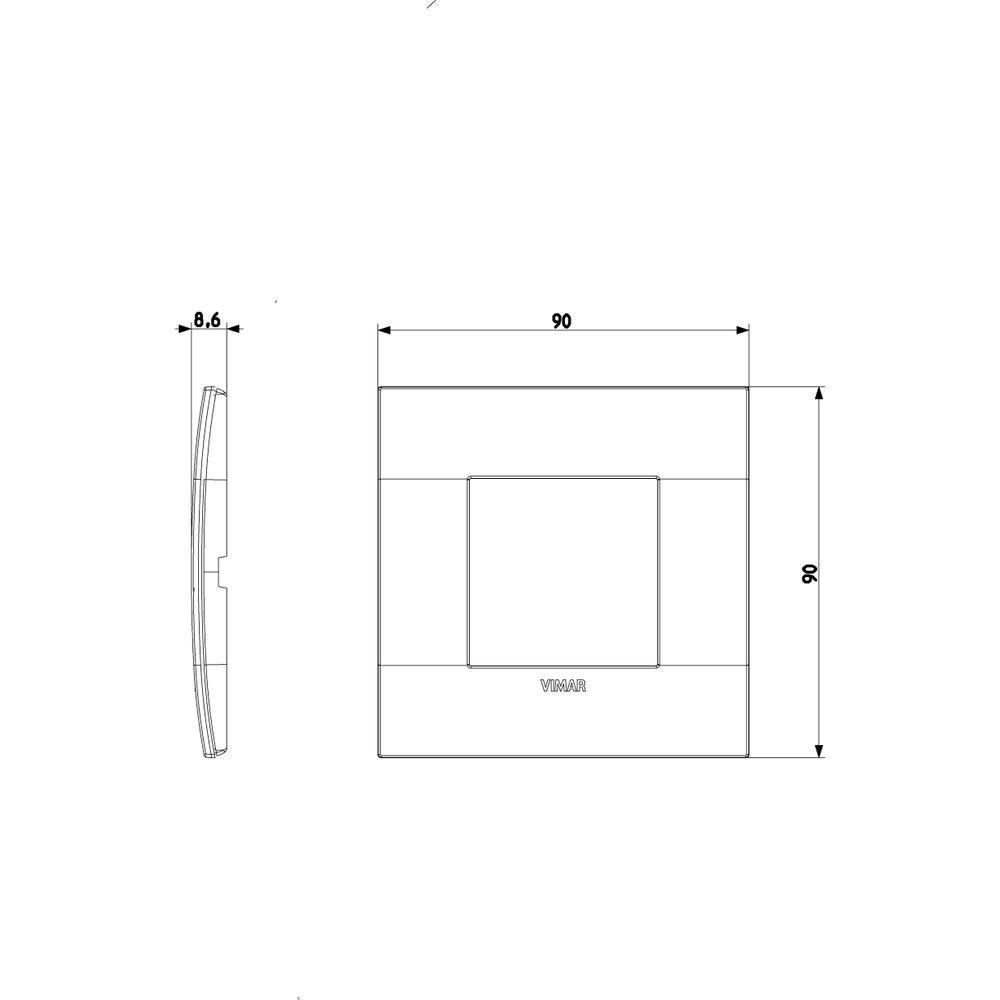 19642.12.01 Декоративна рамка 2M Драскан месинг VIMAR ARKE_small