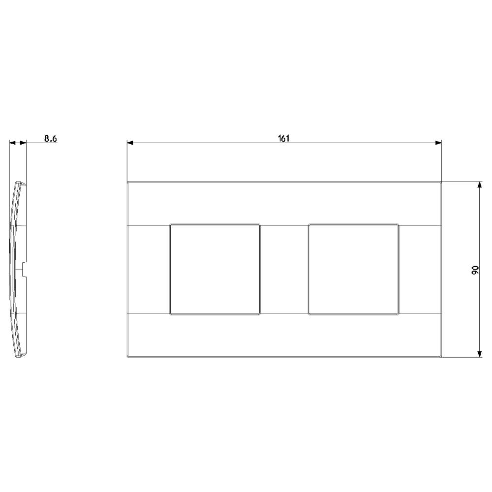 19643.12.01 Декоративна рамка Метал 4M (2+2x71) Полиран месинг VIMAR ARKE_small
