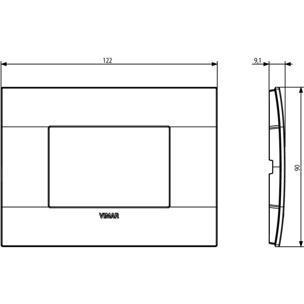 19653.65 Декоративна рамка Рефлекс 3М италиански стандарт Градински чай VIMAR ARKE_small