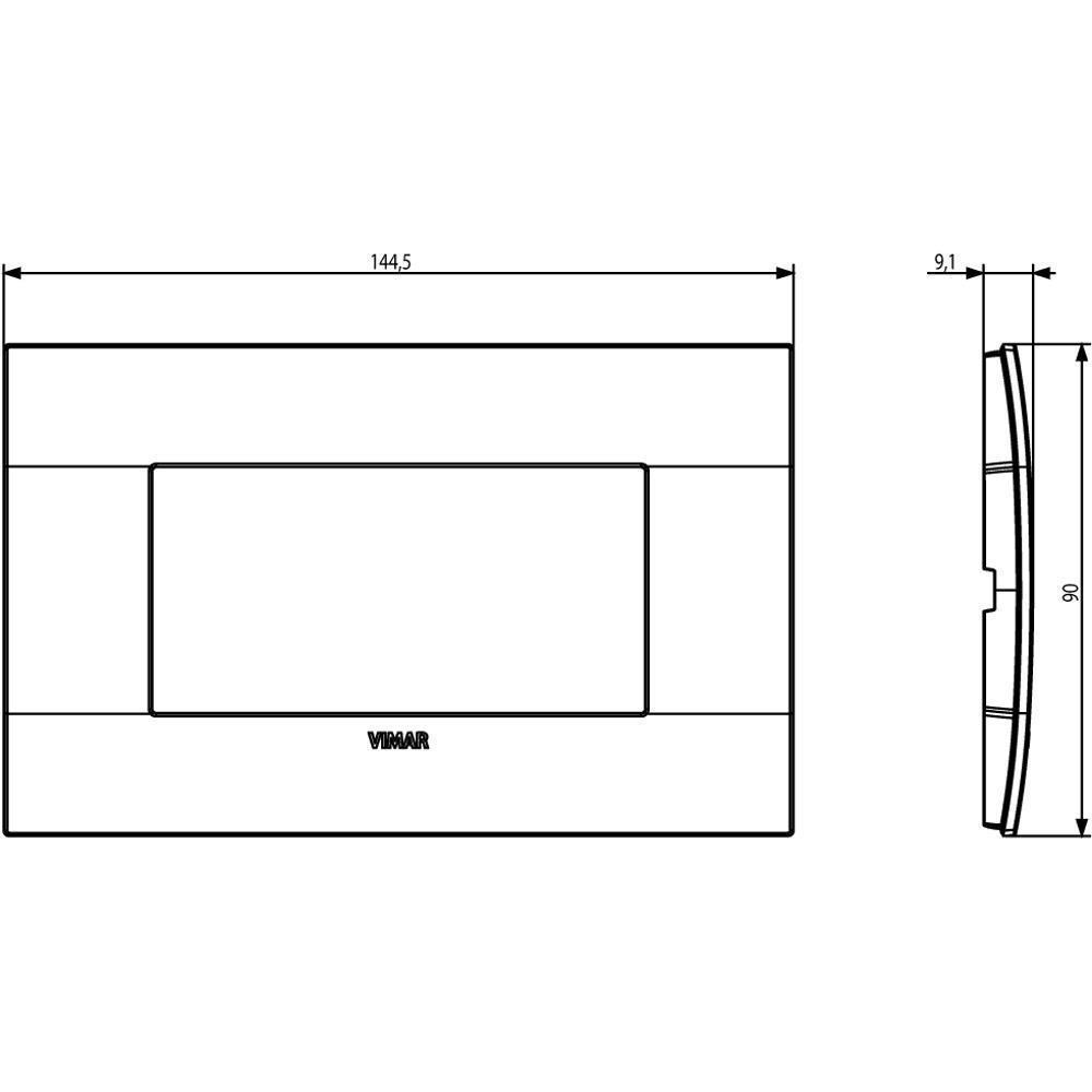 19654.65 Декоративна рамка Рефлекс 4M италиански стандарт Градински чай VIMAR ARKE_small