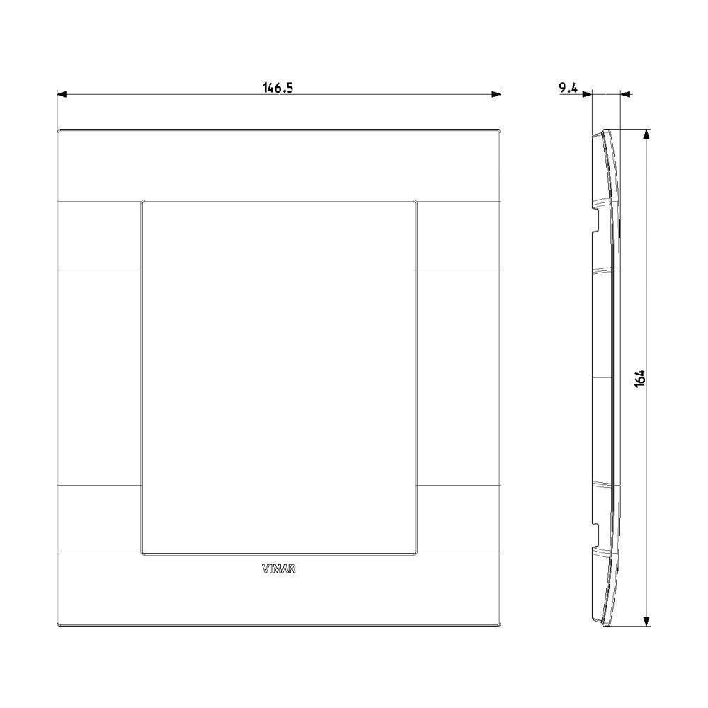 19668.65 Декоративна рамка Рефлекс 8M  (4+4) Градински чай VIMAR ARKE_small