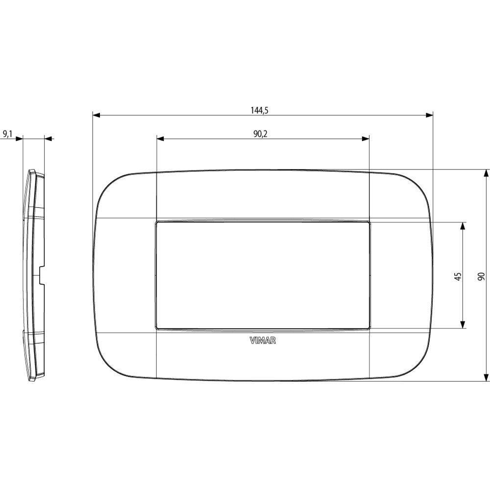 19684.65 Декоративна рамка Рефлекс 4M Обла италиански стандарт Градински чай VIMAR ARKE_small