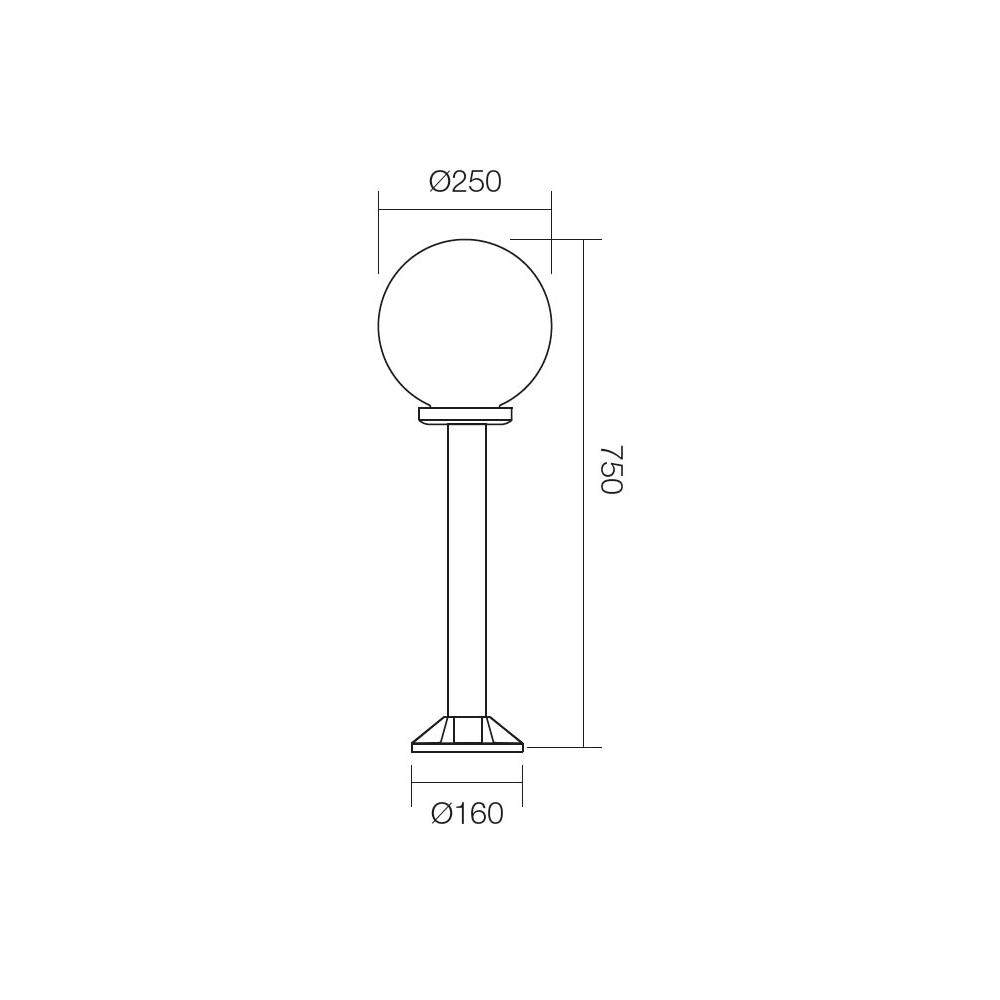 9779 Градински стълб SFERA 2 ST H75 1x42W E27 FUM Smarter_small