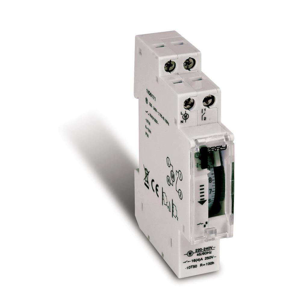 1IO 0171 Аналогов часовник дневен със зарядна батерия 1 M, Perry Electric