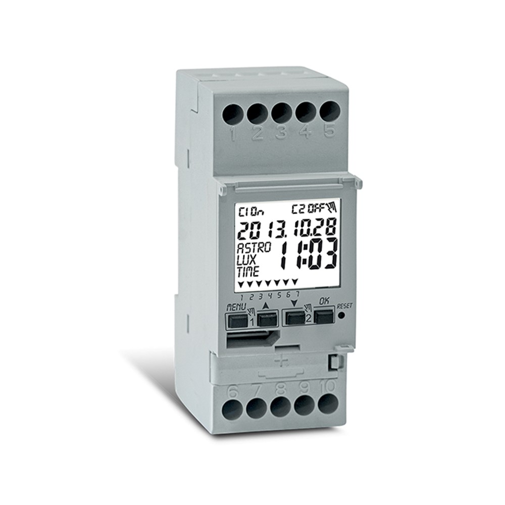 1IO 4091 Часовниково реле за управление по астрономически цикъл, 1 M, 2 DIN, IP40, Perry Electric