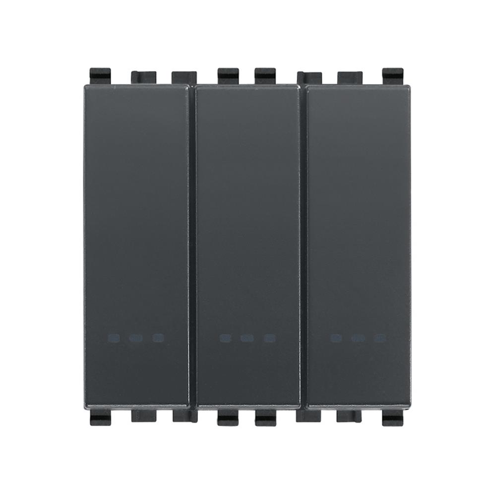 20007 1P 20AX  Троен ключ 2M Сив VIMAR EIKON