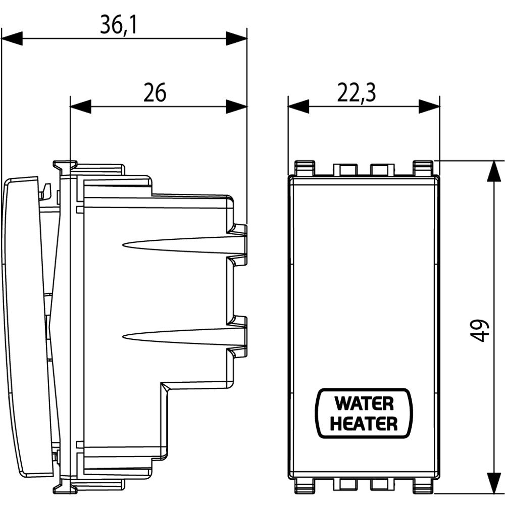 20016.WH 2P 20AX Ключ WATER/HEATER символ Сив  VIMAR EIKON_small