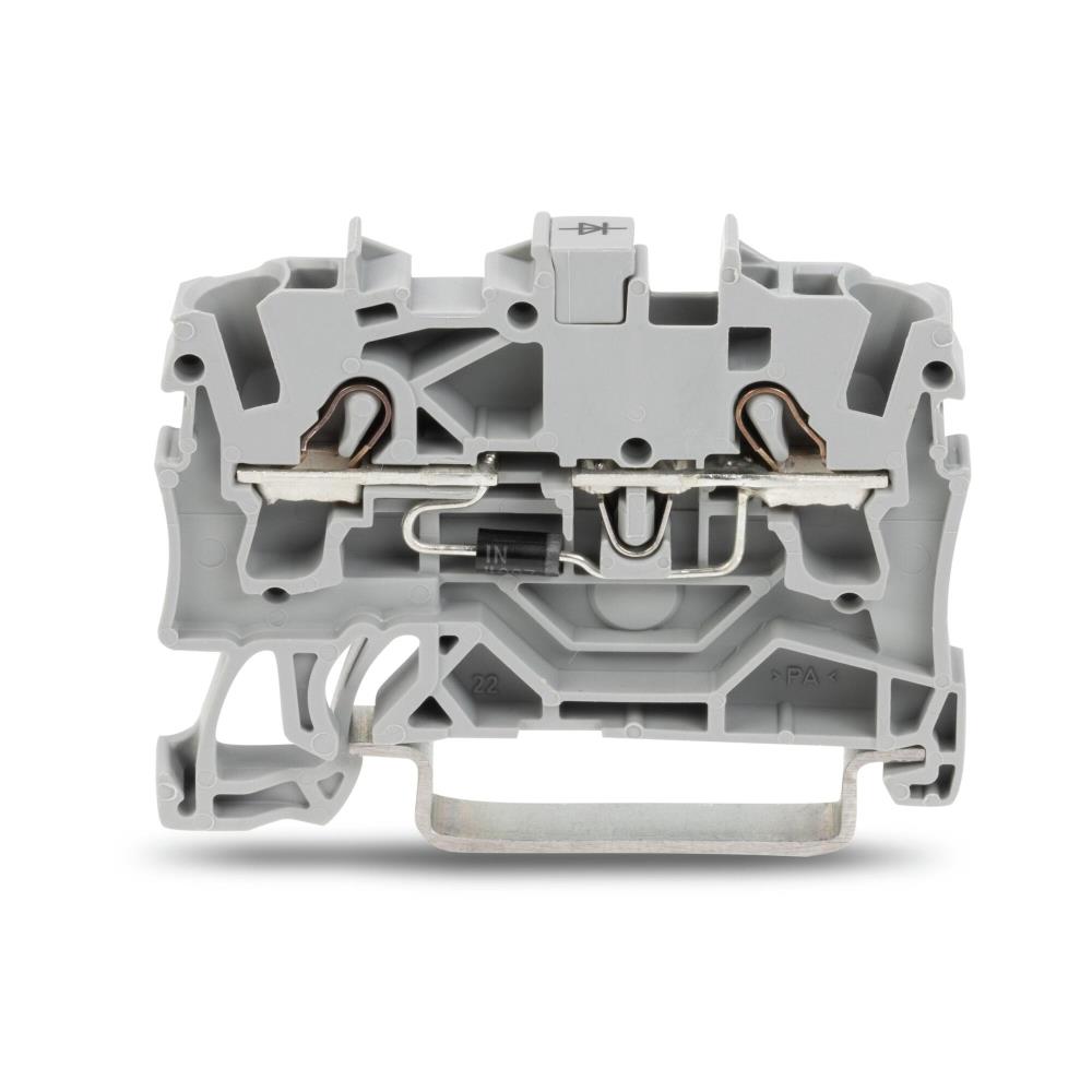 2002-1211/1000-410 Компонентна клема; 2-проводн.; с диод 1N4007; анод, лява страна Wago