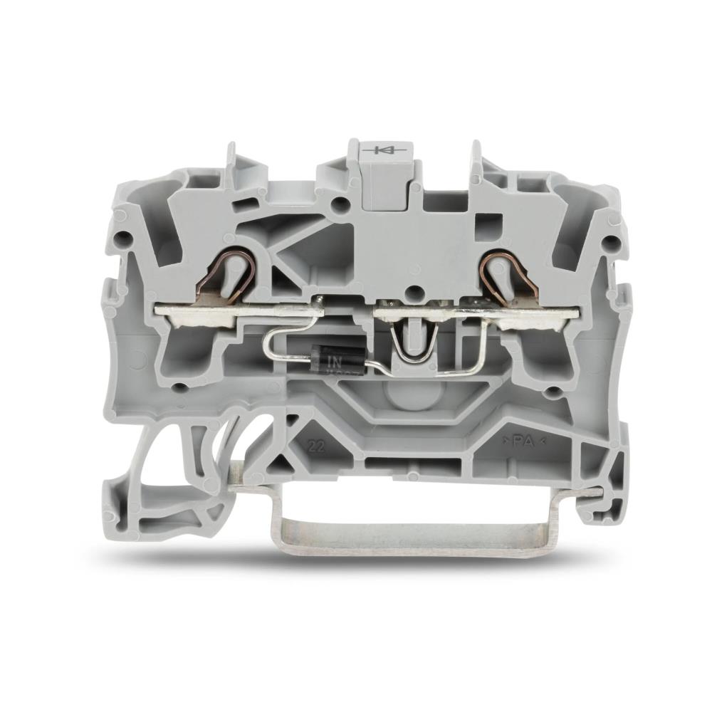 2002-1211/1000-411 Компонентна клема; 2-проводн.; с диод 1N4007; анод, дясна страна Wago