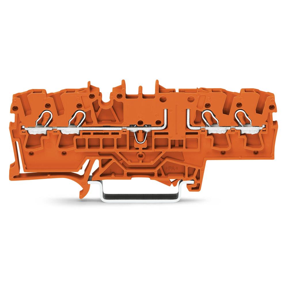 2002-1802 4-проводна проходна клема; 2,5 mm²; с възможност за тестване Wago