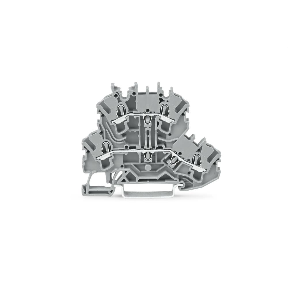 2002-2201 Двуетажна клема 2,5 mm²; L/L; без държач за маркир.; Ex e II - сив Wago