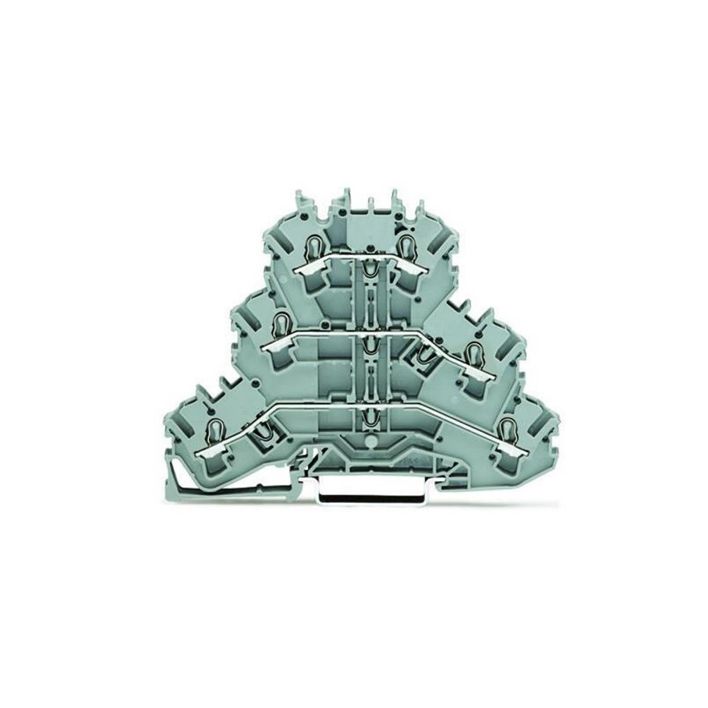 2002-3201 Триетажна клема; Проходна/проходна/проходна клема; L/L/L Wago