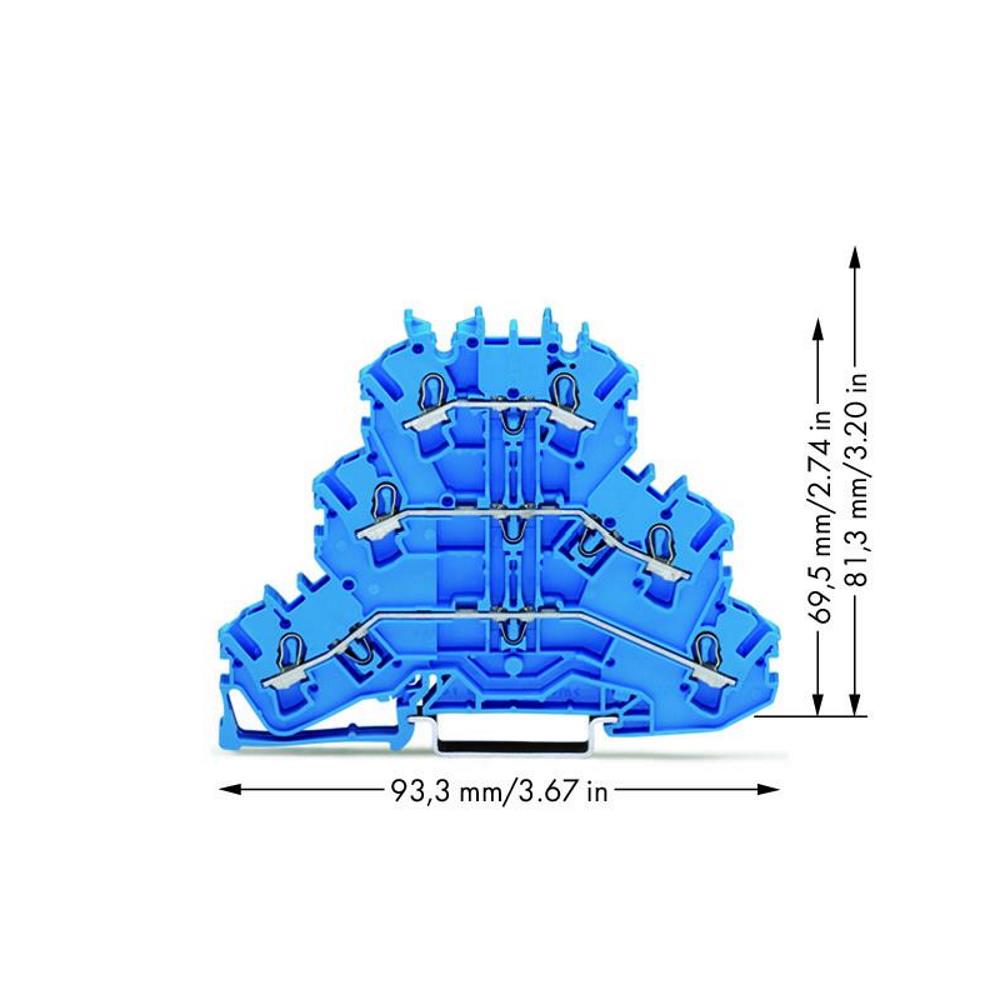 2002-3204 Редова клема тройна N,N,N синя Wago_small
