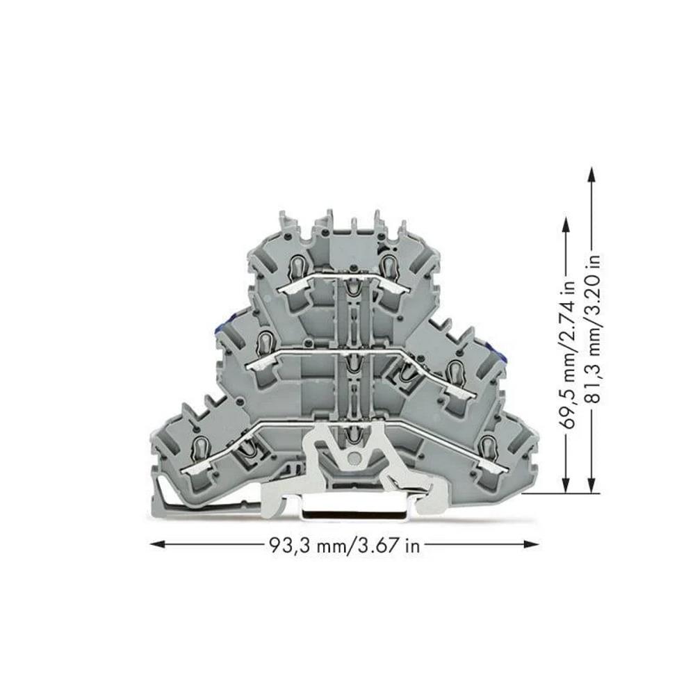 2002-3218 Триетажна клема; Екранирана/проходна/проходна клема; 2,5 mm² Wago_small