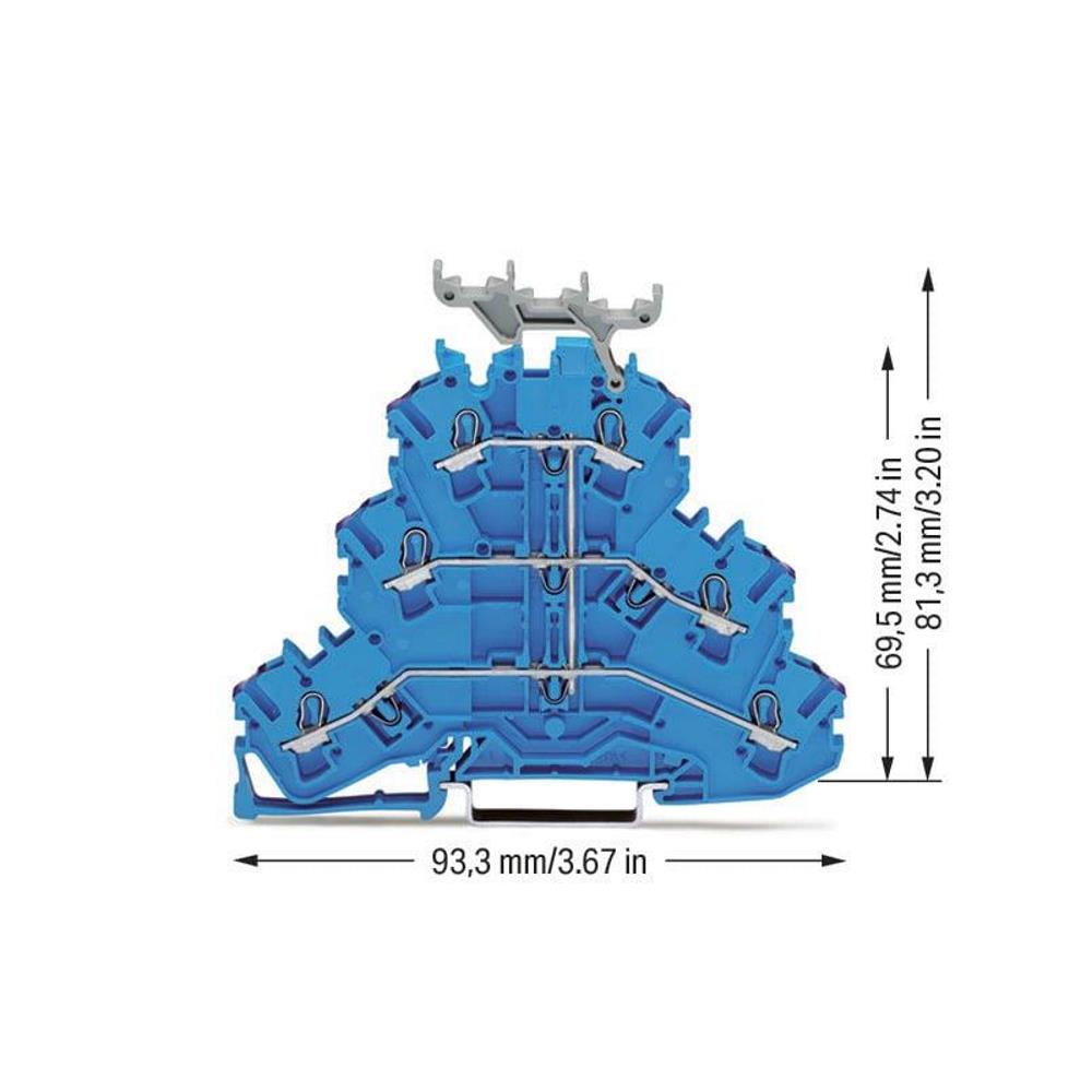 2002-3239 Триетажна клема; 6-проводна проходна клема; N; с държач за маркировъчни табелки Wago_small