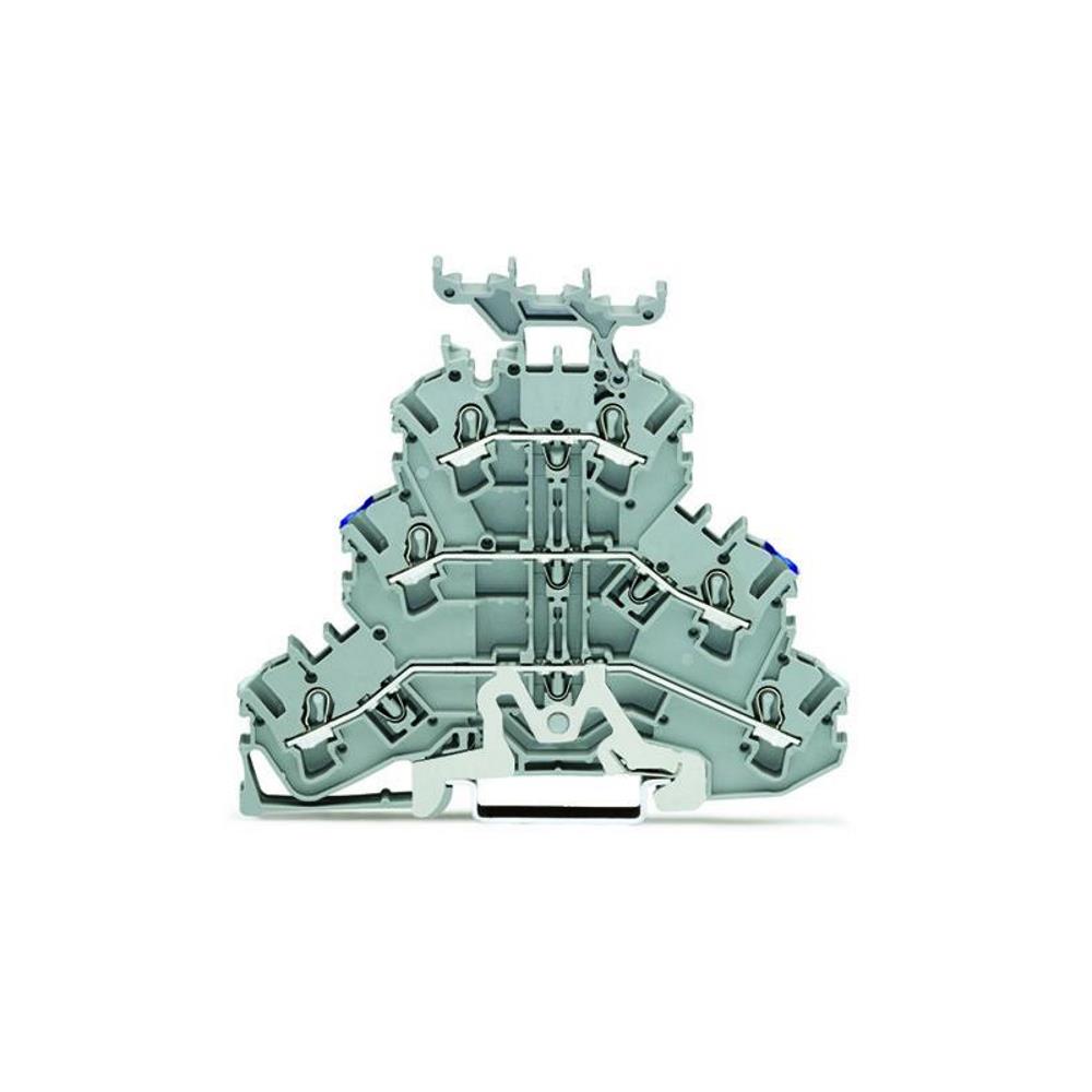 2002-3248 Триетажна клема; Екранирана/проходна/проходна клема; 2,5 mm² Wago