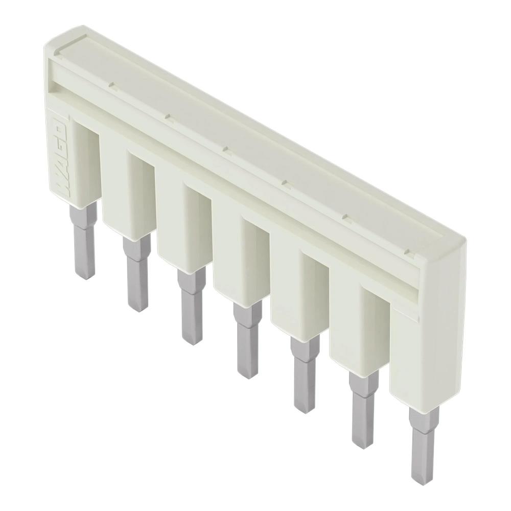 2002-407 Джъмпер 7-пътен; 25A/34,7 mm; изолиран - св.сив Wago