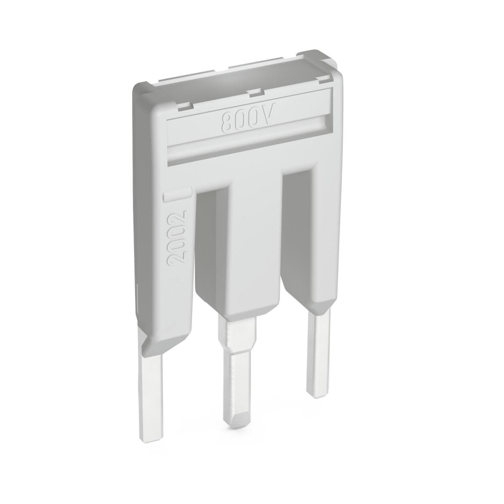 2002-413 Непрекъснат джъмпер 3-пътен; 25A; изолиран - св.сив Wago