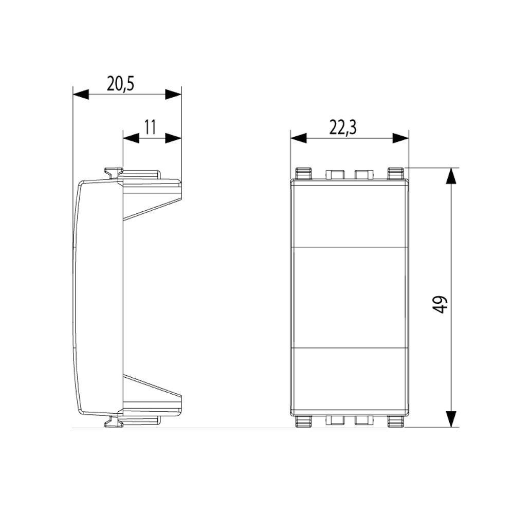 20041.N Празен модул 1M цвят Алуминий VIMAR EIKON_small