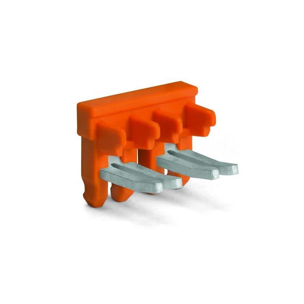 2007-8444 Напречен джъмпер за превключващ лост; 4-пътен; изолиран; оранжев Wago