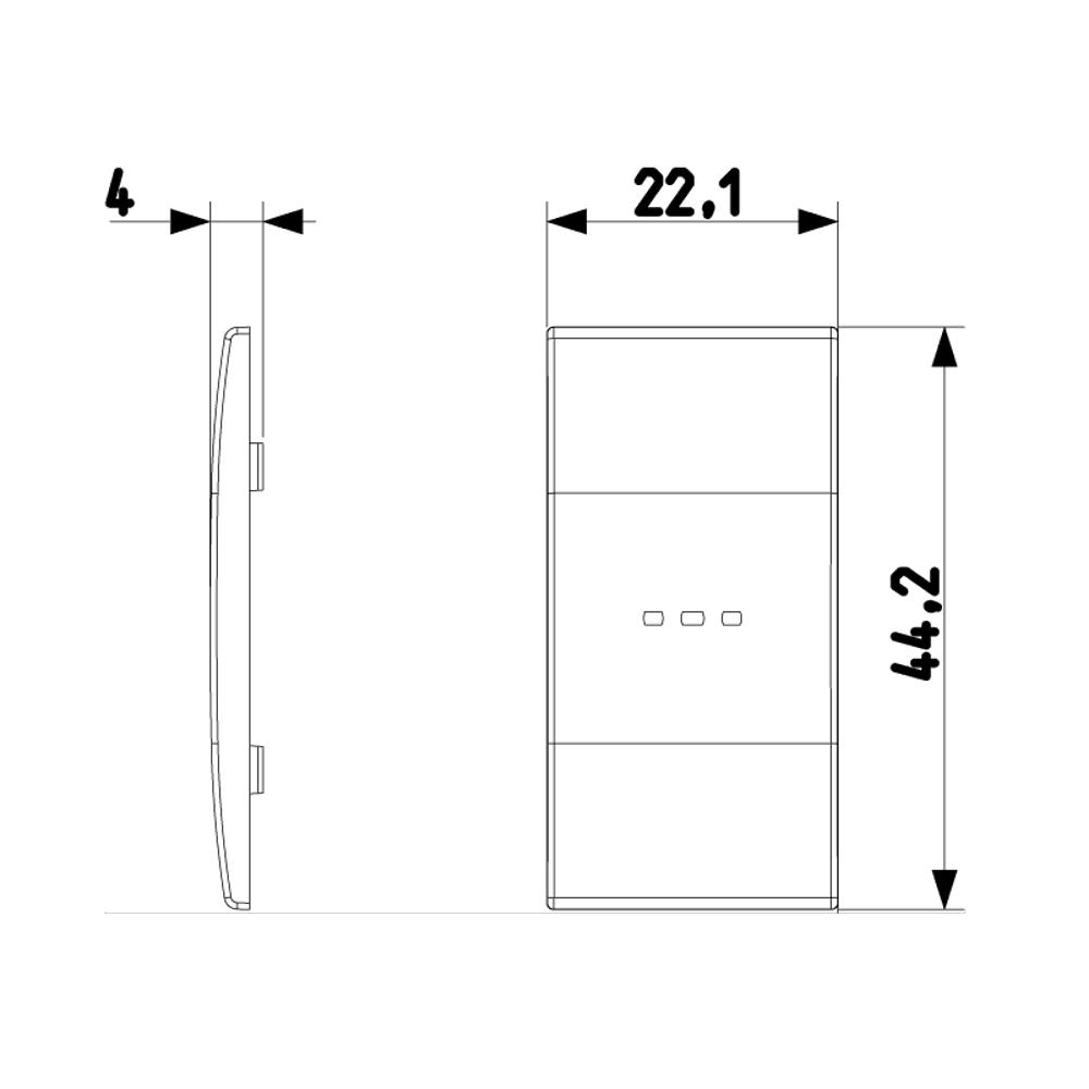 20131.N Капачка без символ за аксиален бутон/ключ 1M цвят Алуминий VIMAR EIKON_small