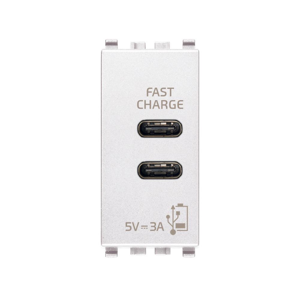 20292.CC.B  USB захранване тип С 5V 1,5A, 1 модул цвят Бял VIMAR EIKON