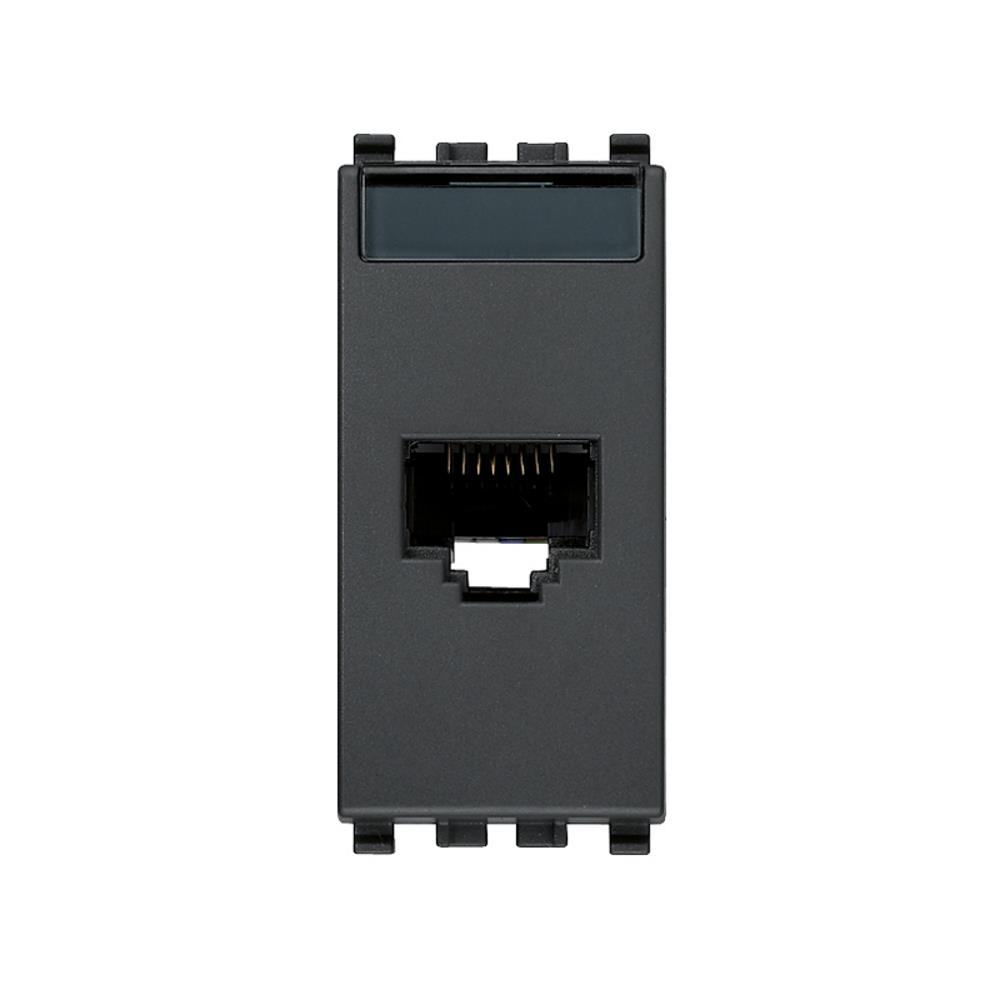 20339.11 RJ45 Cat5 Netsafe UTP Интернет розетка Сив VIMAR EIKON