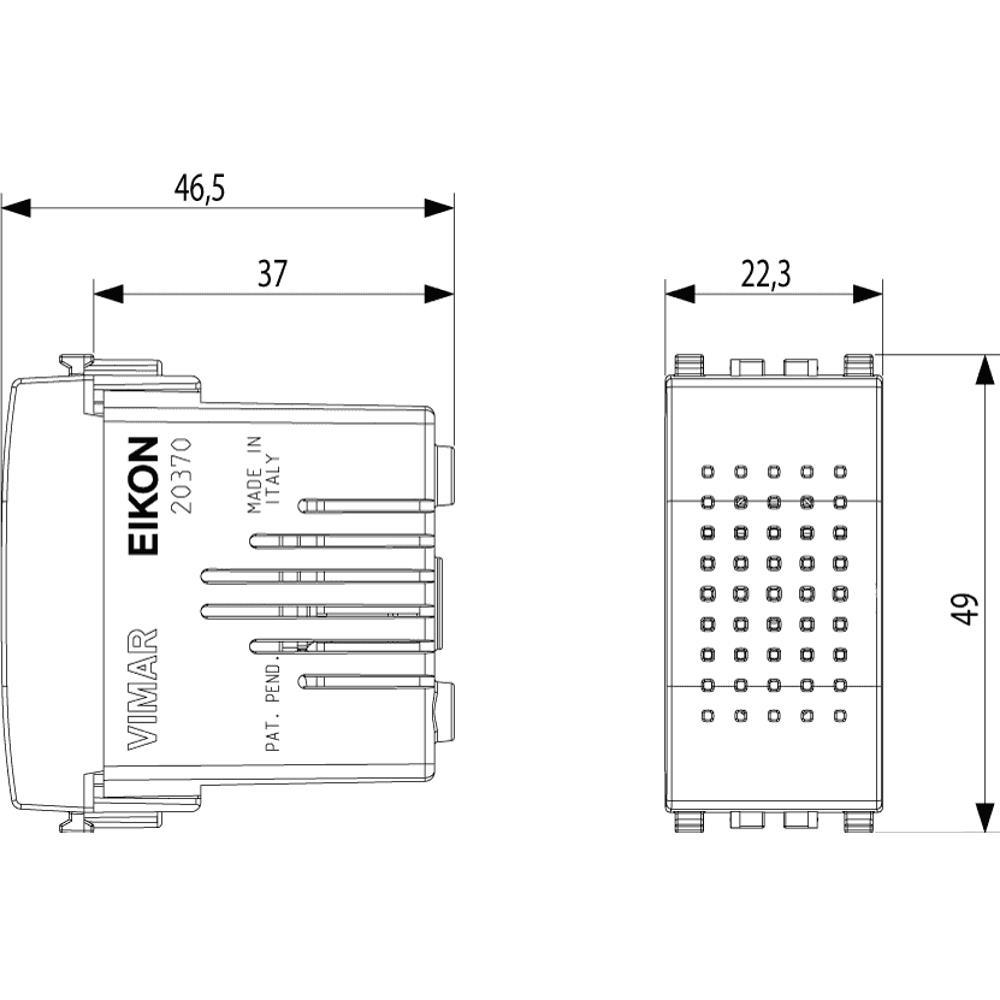 20370.B 12V 50-60Hz Звънец Бял VIMAR EIKON_small