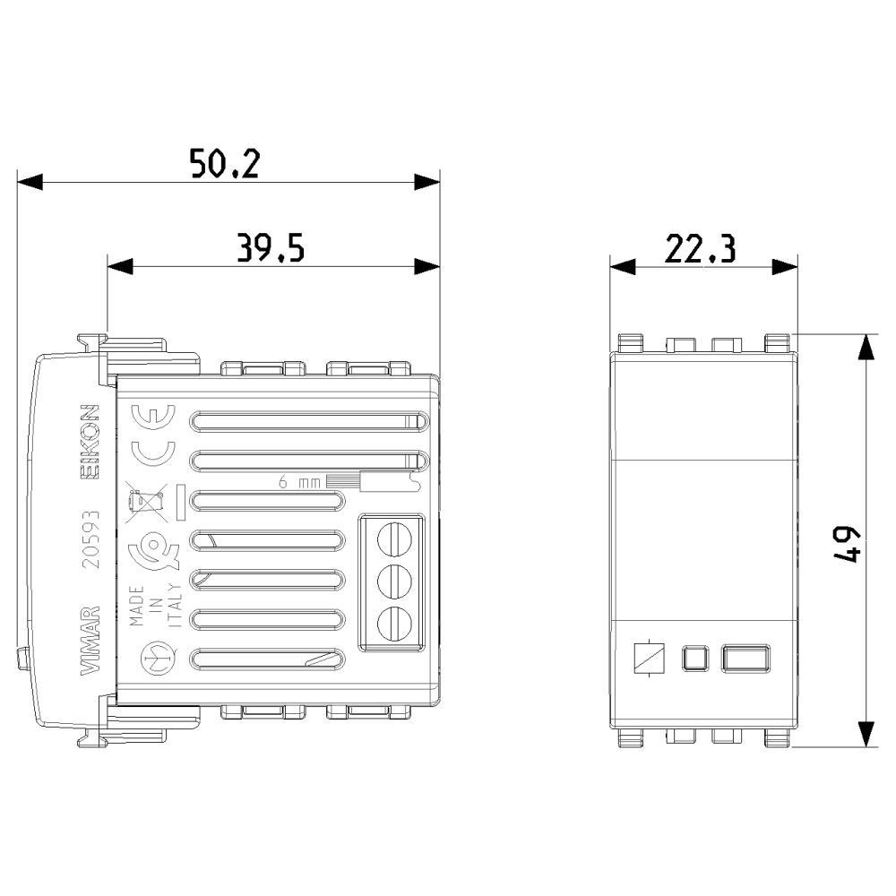 20593.B IoT свързан механизъм Eikon, Bluetooth, Zigbee, white, Vimar_small