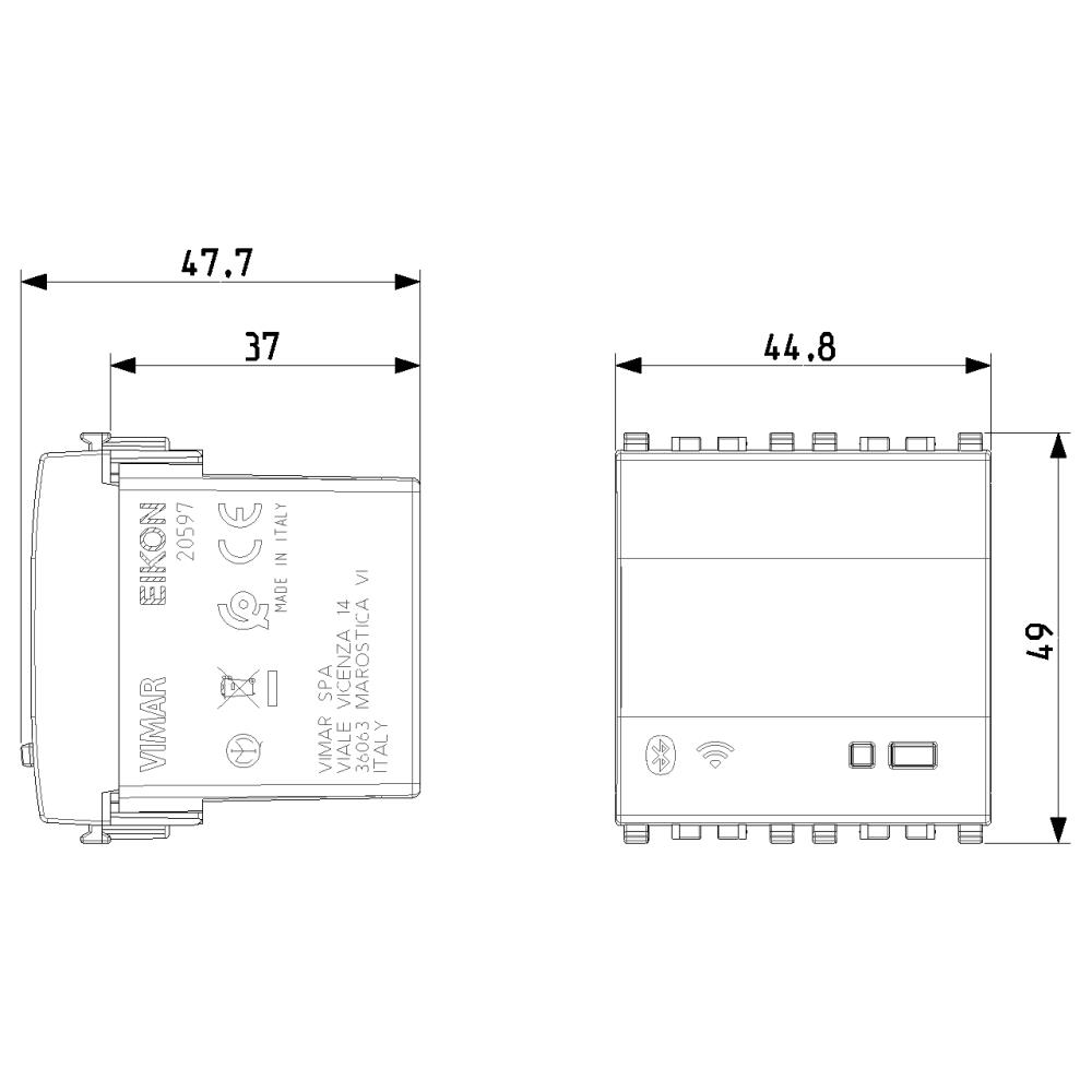 20597 IoT Безжичен гейтуей цвят Сив VIMAR EIKON_small