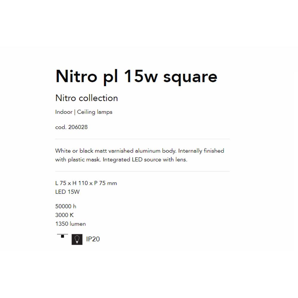 206028 Спот NITRO FI 15W SQUARE NERO L75xH110xP75 mm LED 15W 3000 K 1350 lumen IP20 Ideal Lux_small