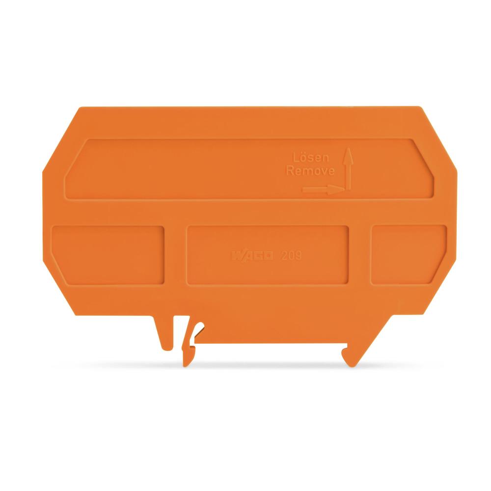 209-190 Сепаратор за Ex e/Ex i приложения; 3 mm дебелина; 90 mm ширина; оранжев Wago