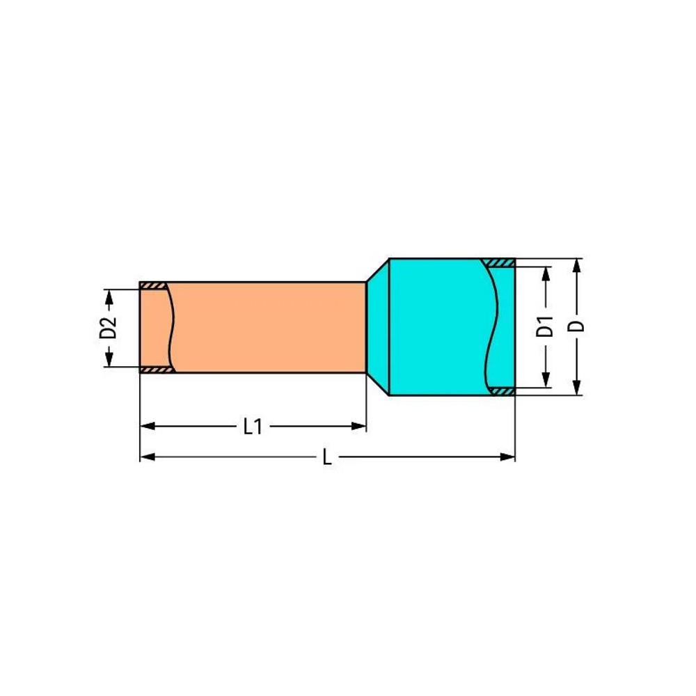 216-201 Изол.каб.накрайник - гилза 0,50/8  100 бр/оп - бял Wago_small