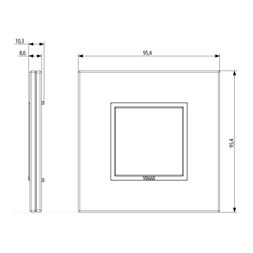 21642.22 Декоративна рамка Eikon Evo 2M, естествена кожа с рамка хром, Tobacco, Vimar_small