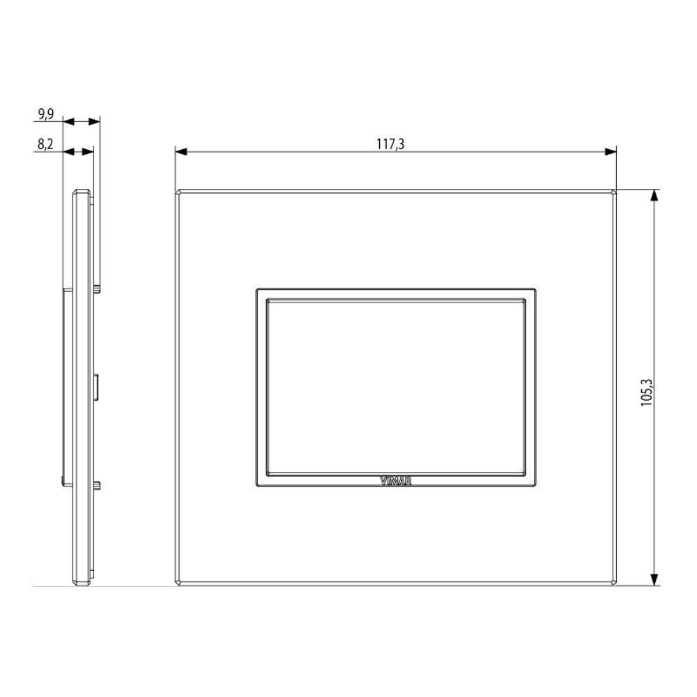 21653.18 Декоративна рамка Eikon Evo 3M, алуминий с рамка хром, Total black, Vimar_small