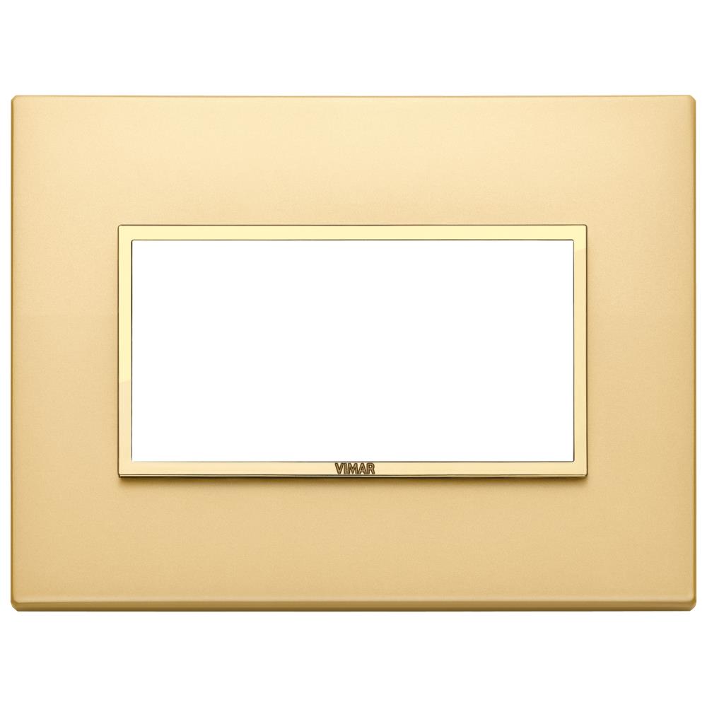 21654.G10 Декоративна рамка Eikon Evo 4M, алуминий с рамка хром, Satin gold, Vimar