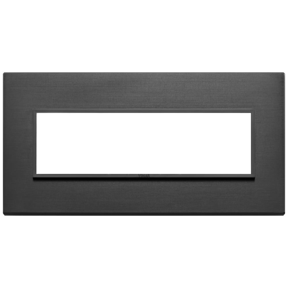 21657.18 Декоративна рамка Eikon Evo 7M, алуминий с рамка хром, Total black, Vimar
