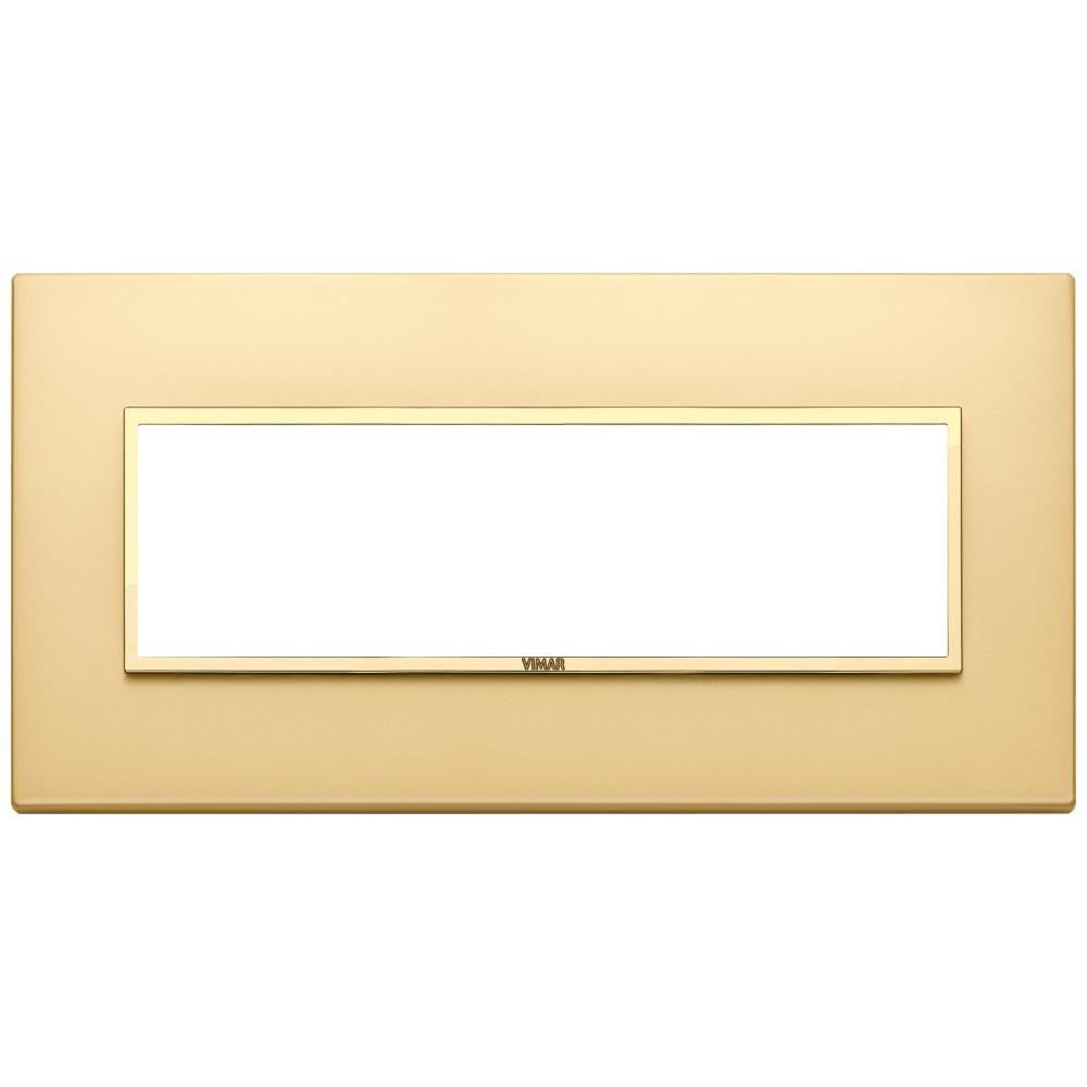 21657.G10 Декоративна рамка Eikon Evo 7M, алуминий с рамка хром, Satin gold, Vimar