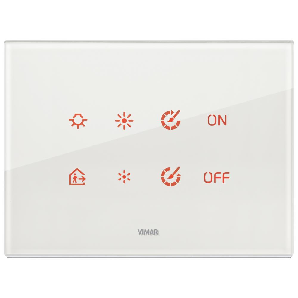 21664.70 Сензорна декоративна рамка LED Кристал 4M Бял диамант VIMAR EIKON