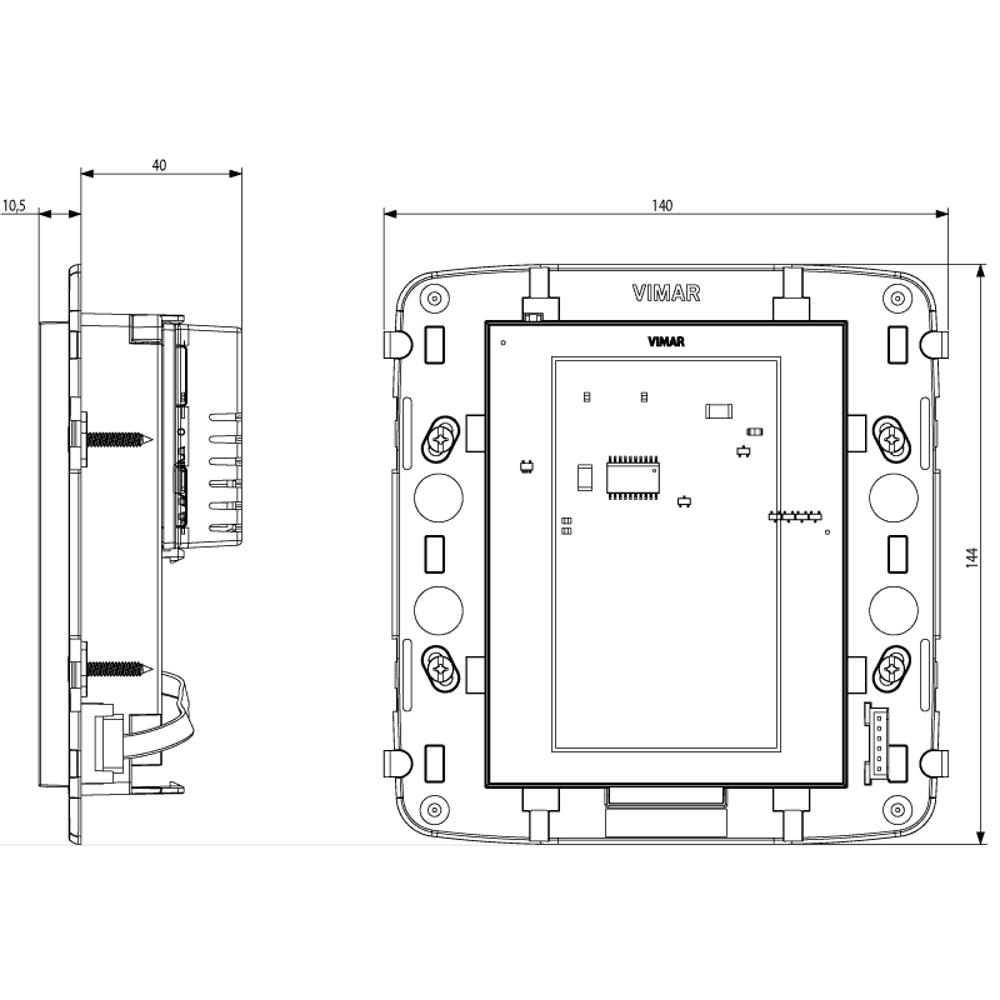 21848.1 Сензорен екран KNX 4,3 инча Full Flat Сив VIMAR EIKON_small